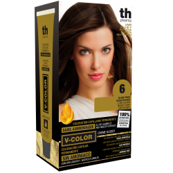 Hair dye V-color no. 6 (dark blonde)- home kit+shampoo and mask free of  charge
