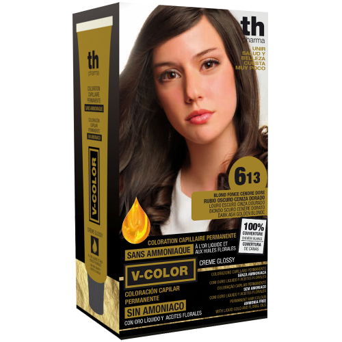 Hair dye V-color no.  (dark ash golden blond)- home kit+shampoo and